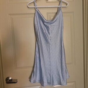 Blue slip dress